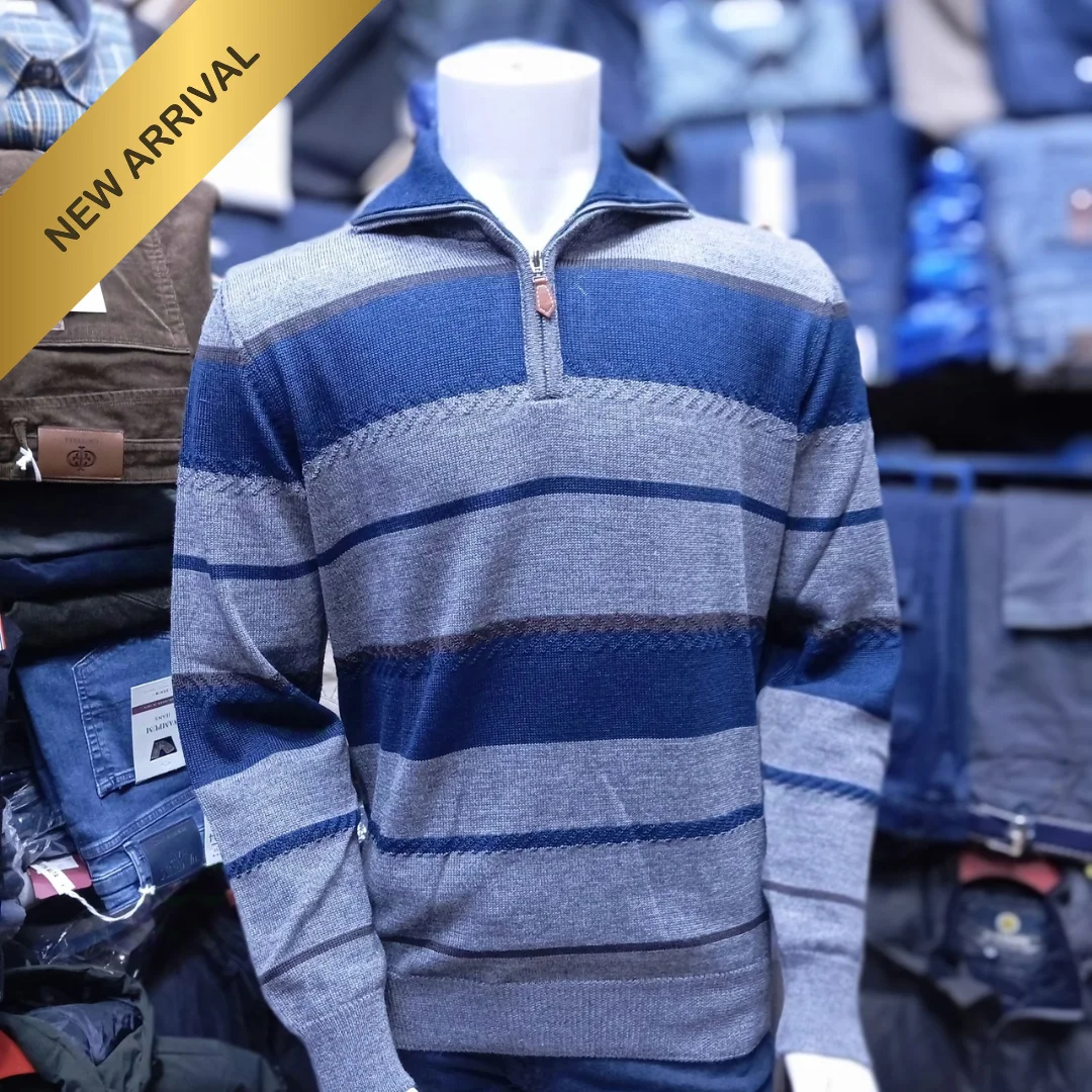 sporting mare pull rayé à Col veste