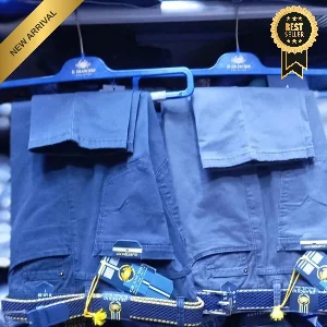 il granchio pantalon en toile 5 poches avec ceinture élastique