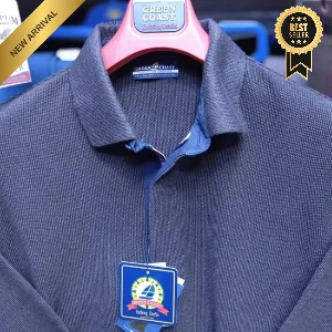 Green coast pull Uni à Col chemise Made in Italy