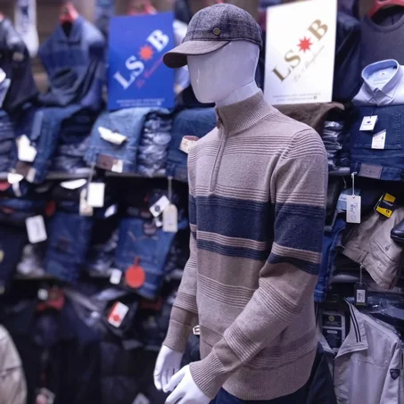 LSB pull rayé col montant