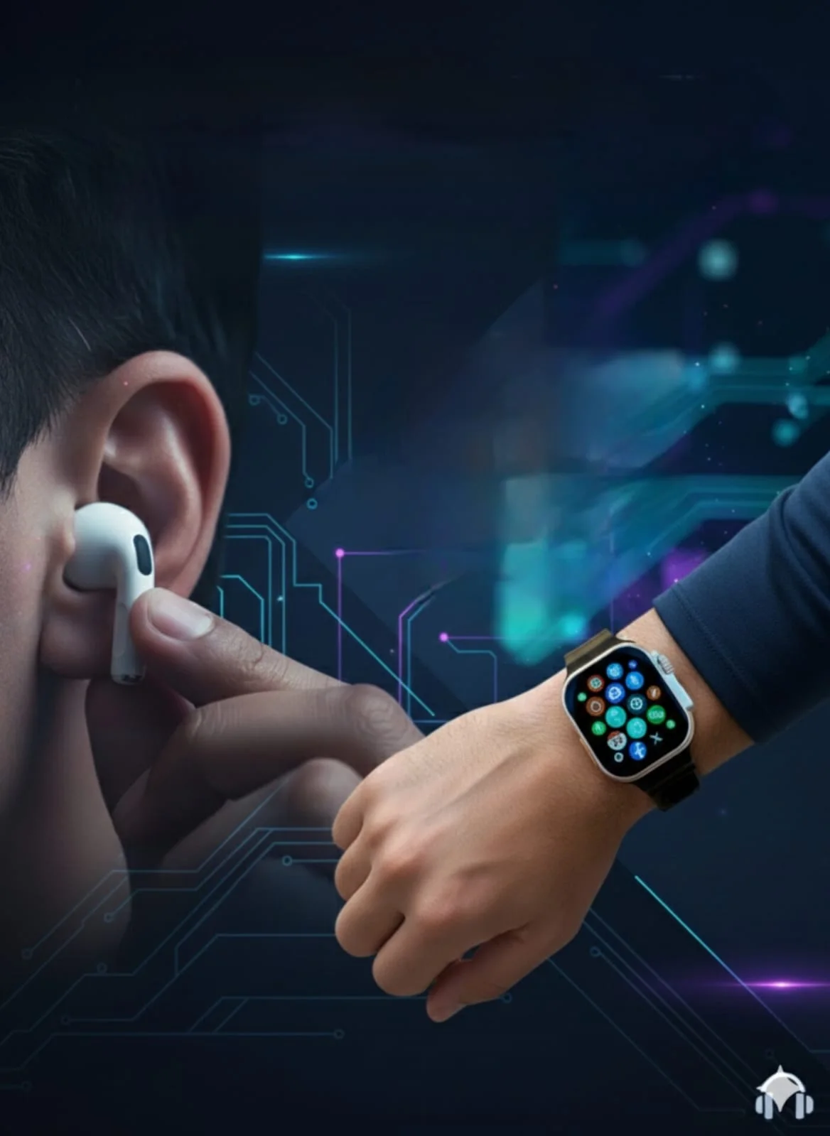 باك الساعة الذكية ⌚ مع سماعات البلوتوث 🎧