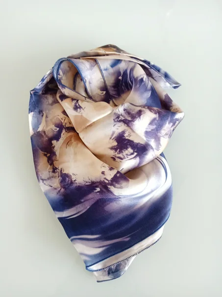 Foulard Soie Saphire