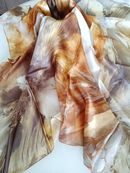 Foulard Soie Prairie Sand