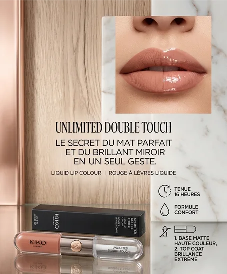 GLOSSE KIKO MILANO  UNLIMITED DOUBLE TOUCH