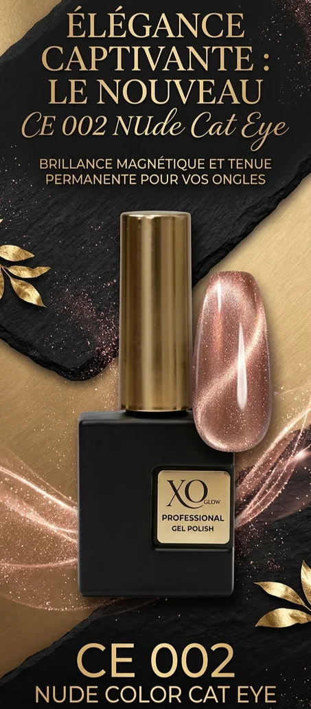 XO VERNIS PERMANENT NUDE COLOR  CE002 CAT EYE 15ML