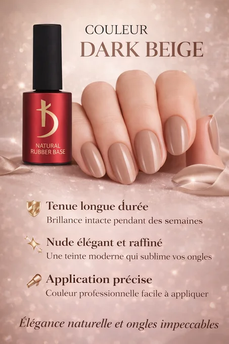 NATURAL RUBBER BASE GEL KODI DARK BEIGE 15ML