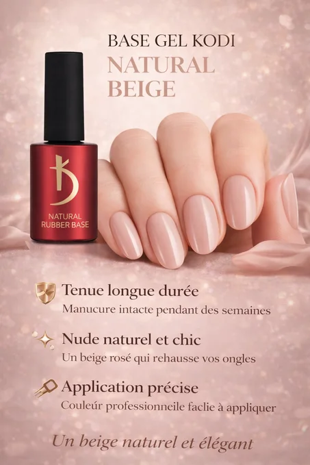 NATURAL RUBBER BASE GEL KODI  NATURAL BEIGE 15ML