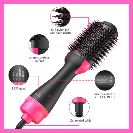 Brosse lisseur sèche-cheveux 3 en 1