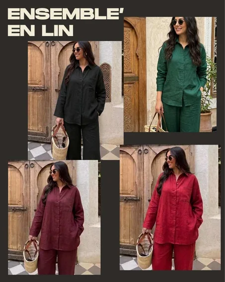 Ensemble en lin 100%