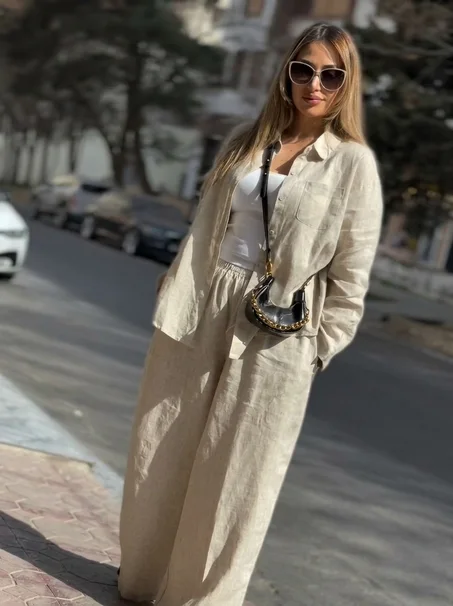 Ensemble en lin 100%