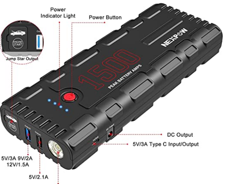 NEXPOW BOOSTER JUMP STARTER 12V
