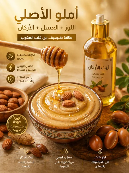 املو باللوز والعسل والاركان