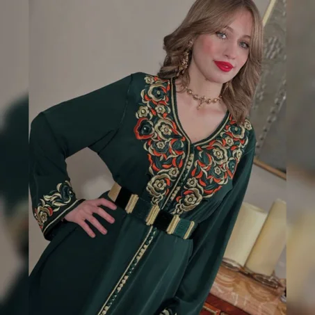 caftan tarz rbati multicolore