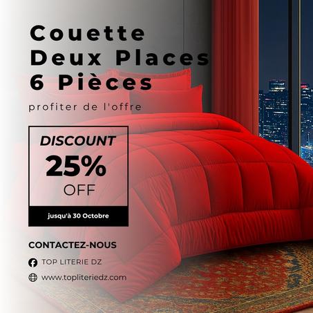 Couette 6 Pieces Rouge( Deux Places )