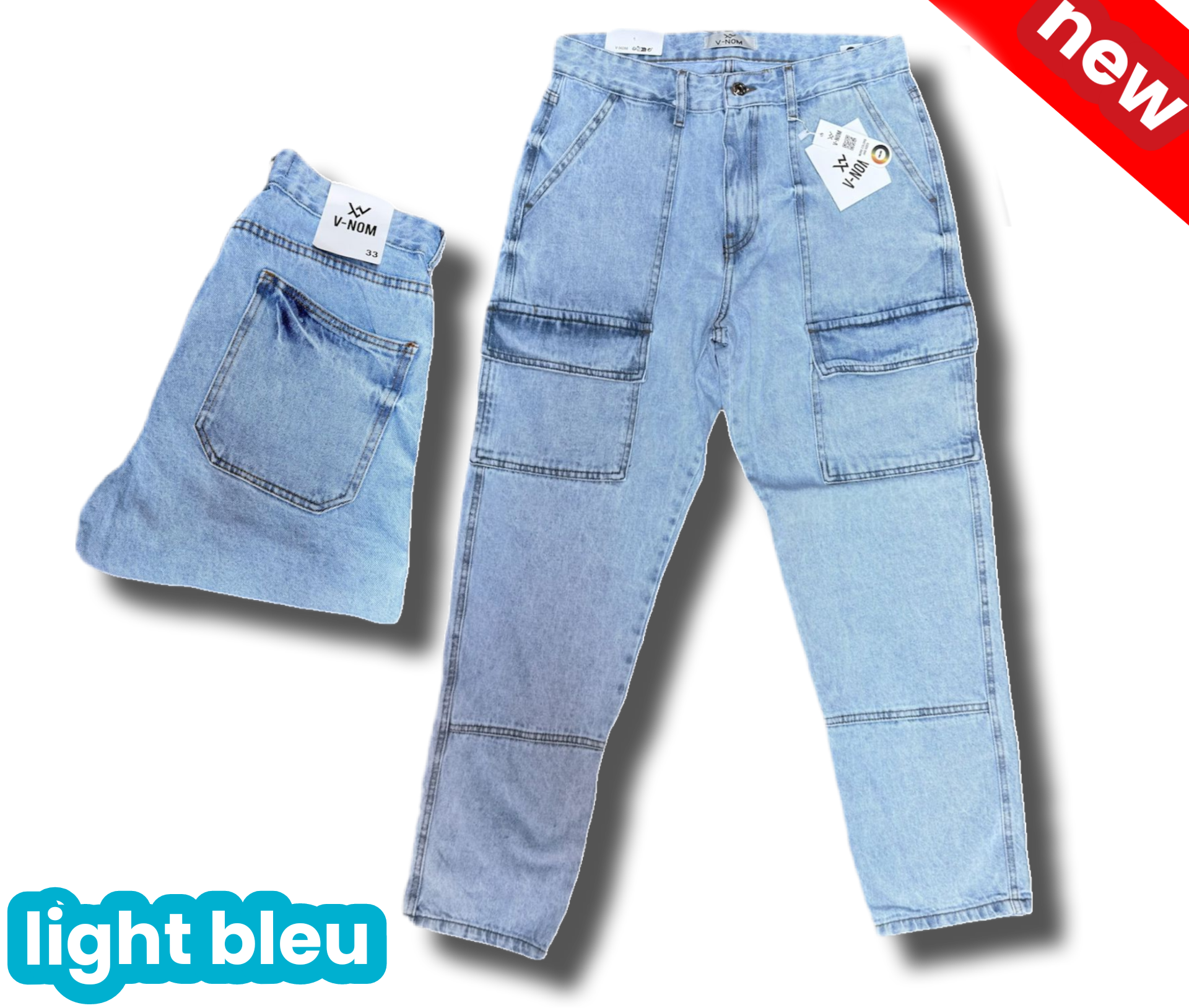 Jean baggy cargo