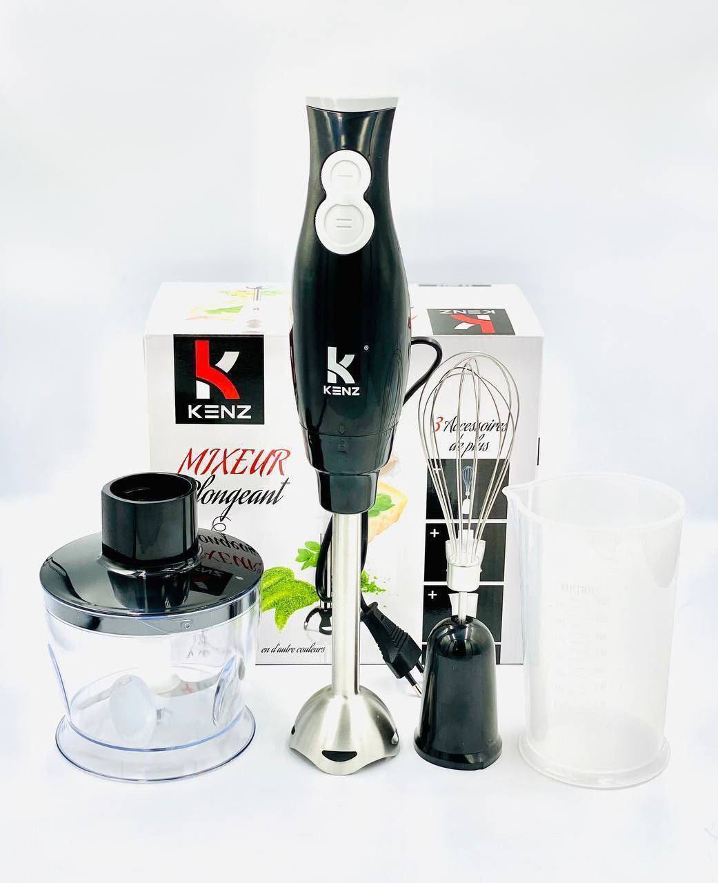 ميكسور 4 في 1 : طراب + خلاط + هشوار + عصارة Mixeur plongeur 4in1 KENZ