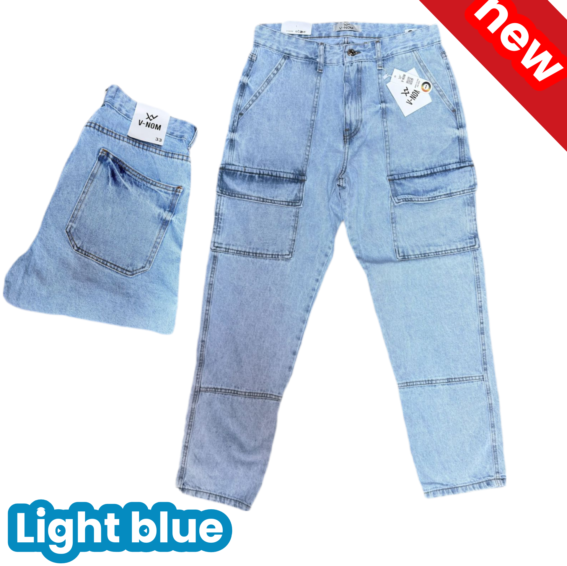 Jean baggy cargo