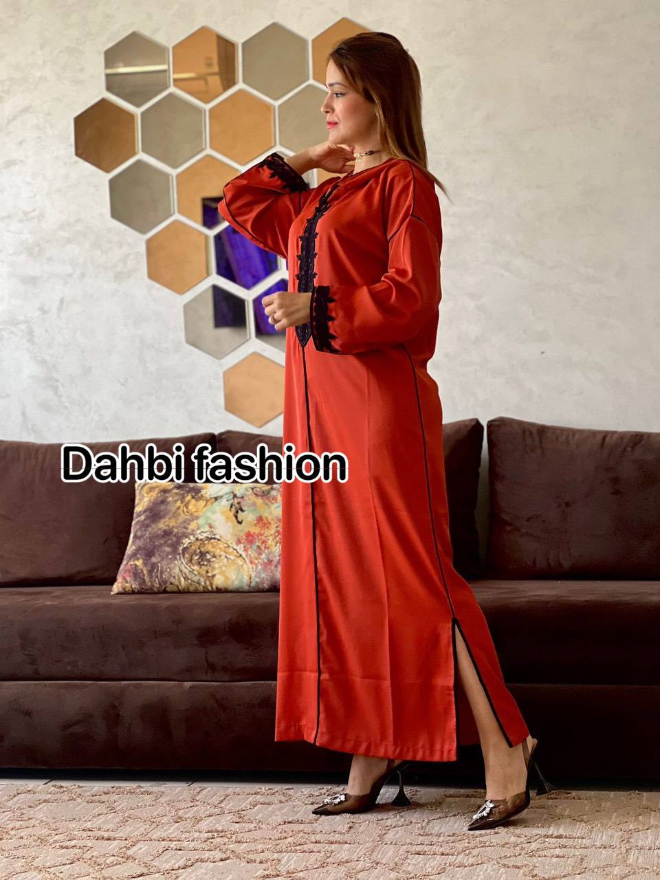 جلابة نسائية مغربية مخزانية انيقة   رمضانية