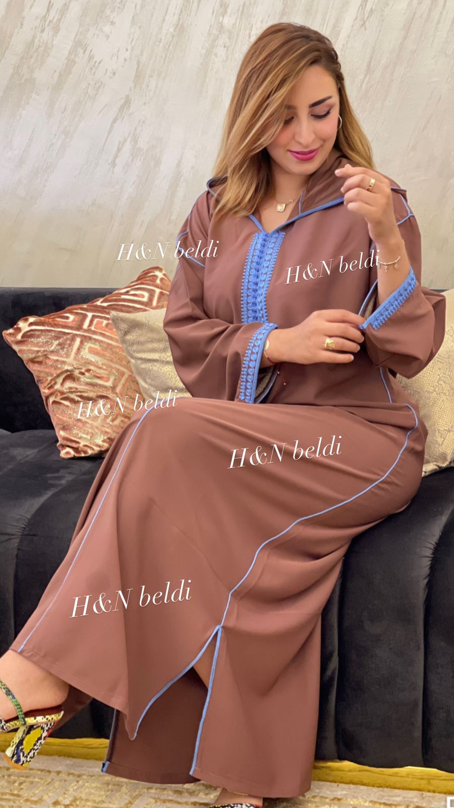 جلابة نسائية مغربية مخزانية انيقة   رمضانية