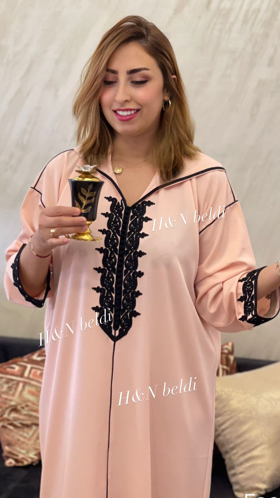 جلابة نسائية مغربية مخزانية انيقة   رمضانية