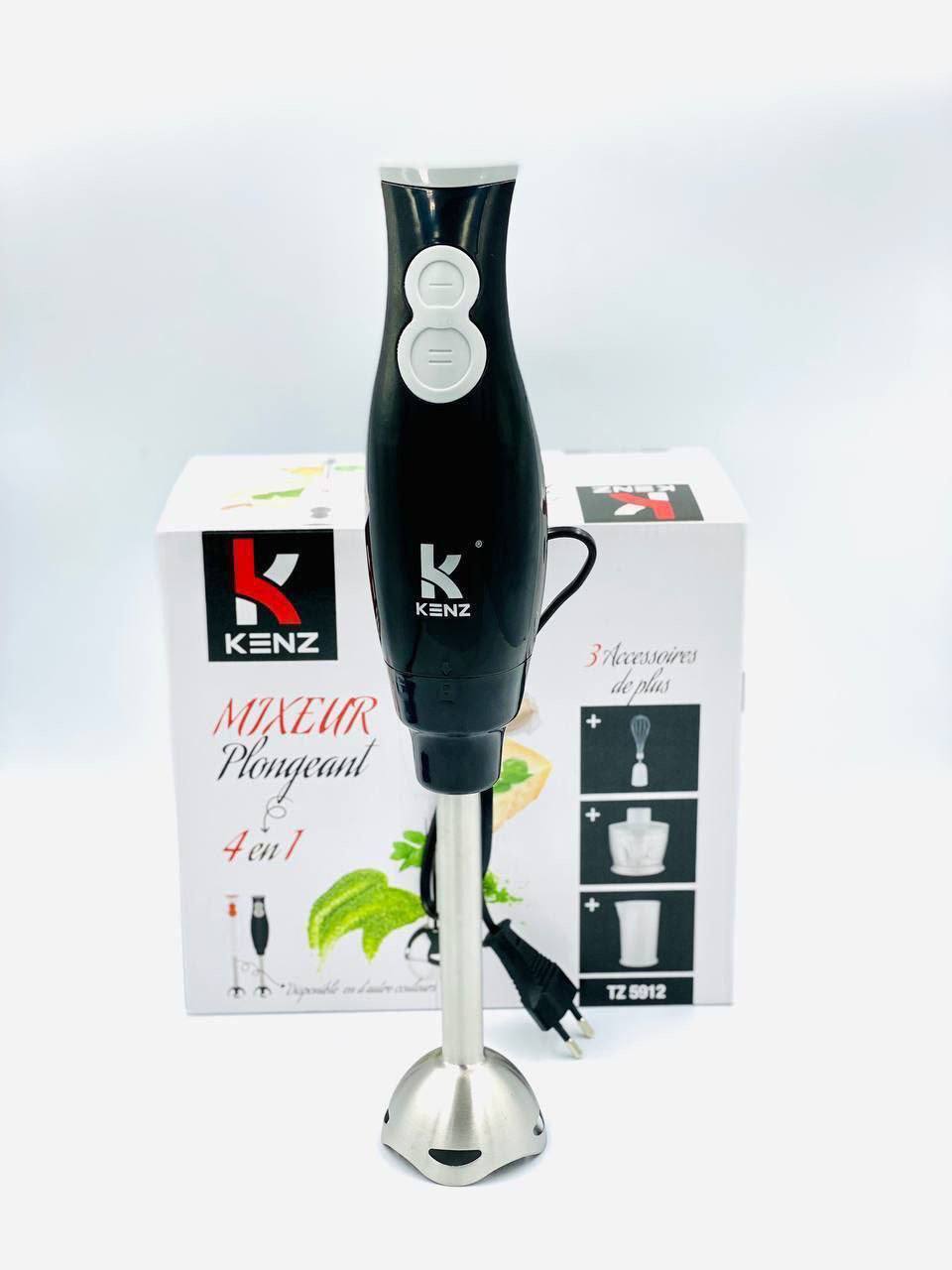 ميكسور 4 في 1 : طراب + خلاط + هشوار + عصارة Mixeur plongeur 4in1 KENZ