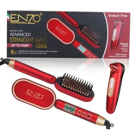 مشط شعر ساخن مع مزيل للرؤوس السوداء اينزو