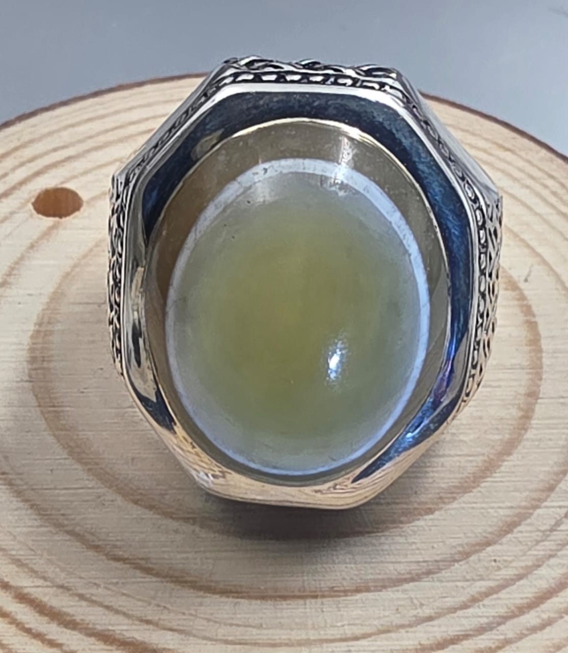 خاتم فصه بحجر سليماني يمني مميز