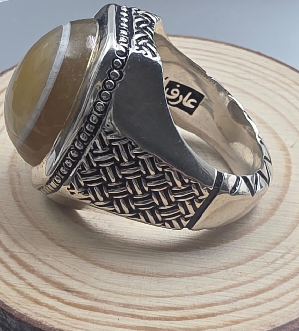 خاتم فصه بحجر سليماني يمني مميز