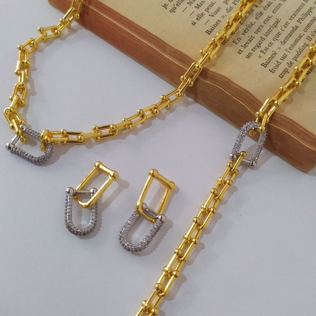 Parure Tiffany Trio Plaque Or