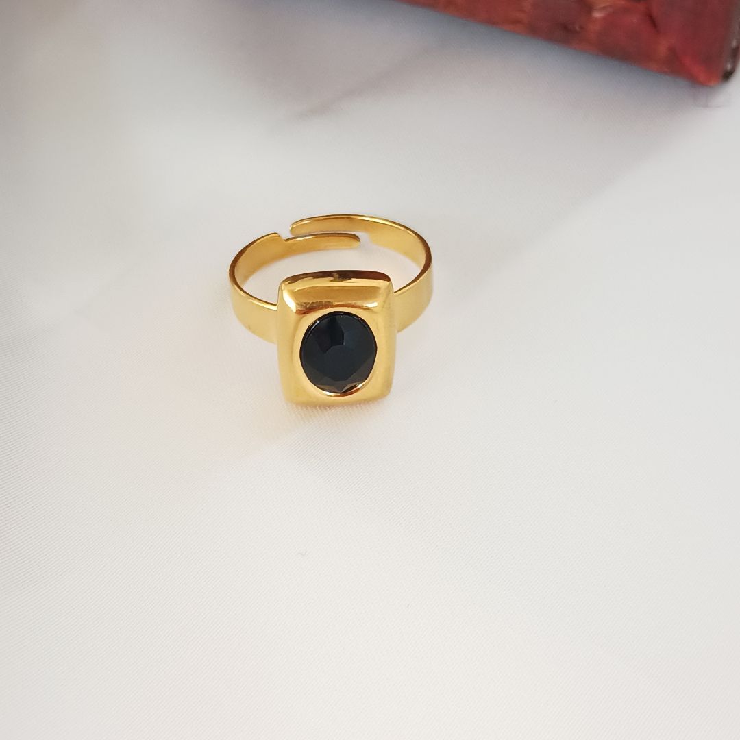 Parure Perle Noir Acier Inoxydable