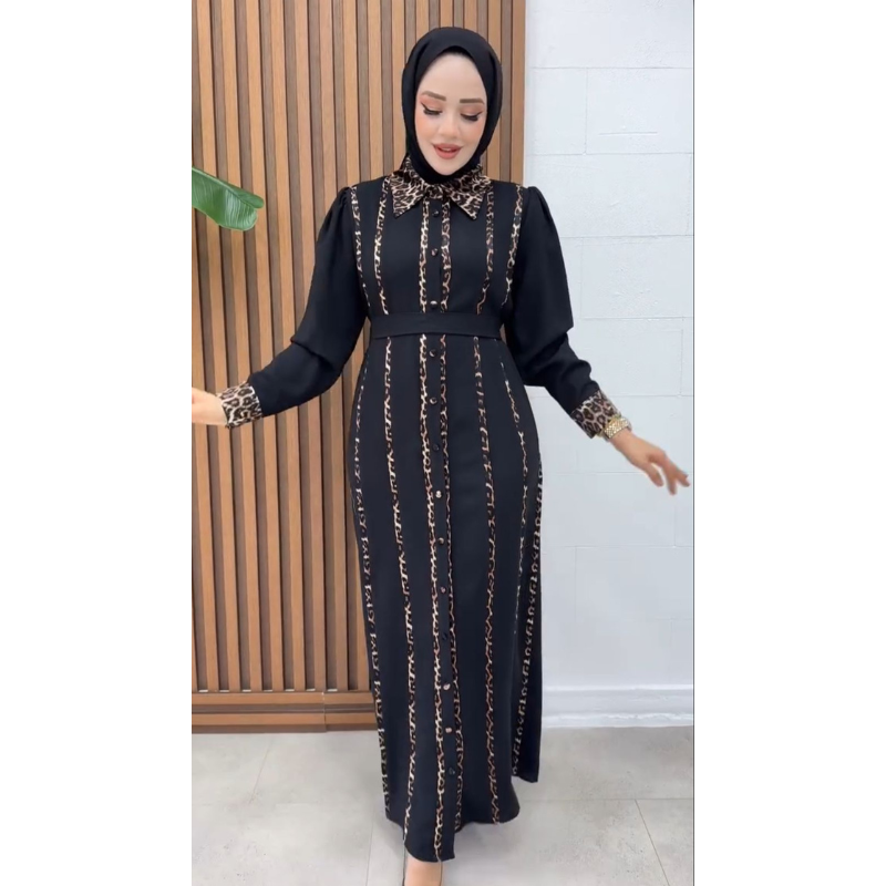 فستان الأناقة الساحرة أسود