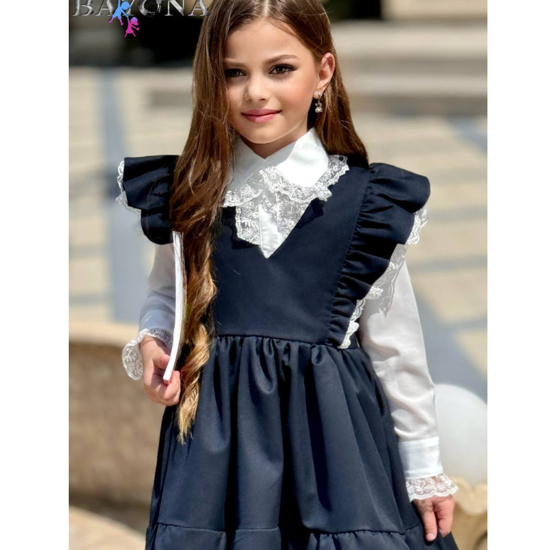 Robe papillon avec chemise fille pour l