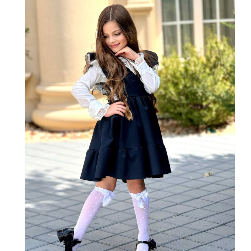 Robe papillon avec chemise fille pour l