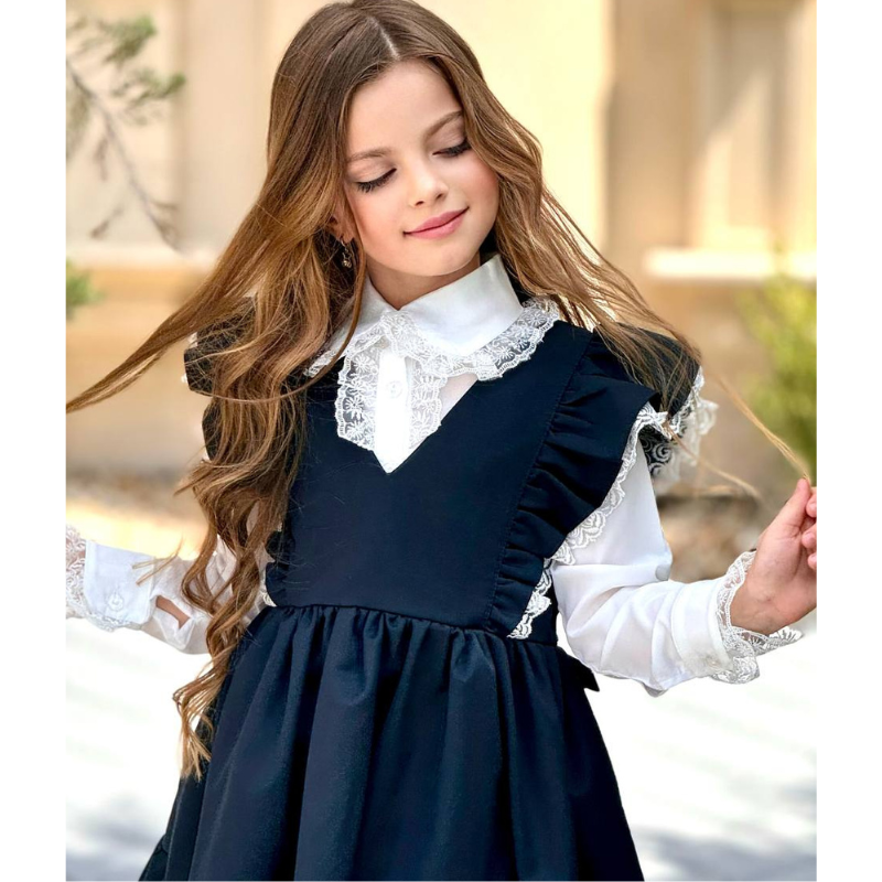 Robe papillon avec chemise fille pour l