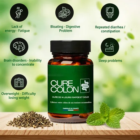 Cure Colon Capsules for intestinal detoxification and colon cleansing