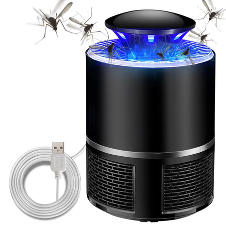 Repelentes de mosquitos eléctricos USB, lámpara eléctrica para matar mosquitos, fotocatálisis, herramientas de trampa para mosquitos sin radiación Mute