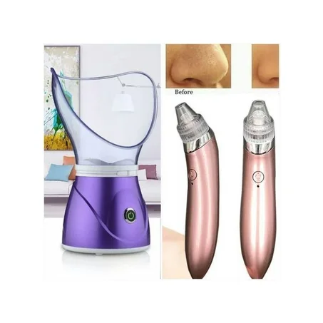 Pack Cuidado Facial Aspirador De Puntos Negros + Mascarilla De Vapor Facial