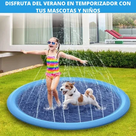 Almohadilla rociadora para mascotas,  colchoneta refrescante para juego de perros, piscina, agua pulverizada,  fuente de jardín al aire libre, juguete fresco