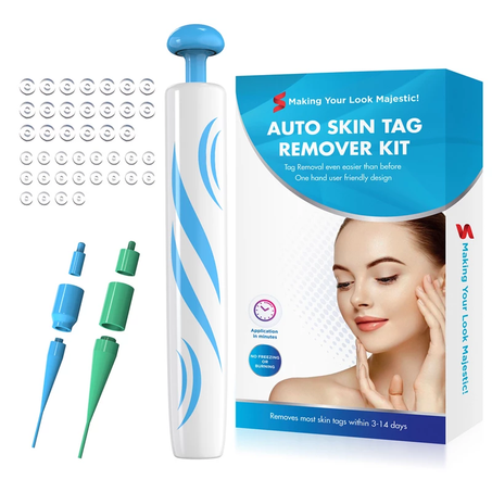 Kit de eliminación de etiquetas de piel 2 en 1, Pluma de eliminación de marcas de piel con 40 bandas, herramienta de tratamiento de puntos de verrugas para piel de cara y cuerpo completo, nue