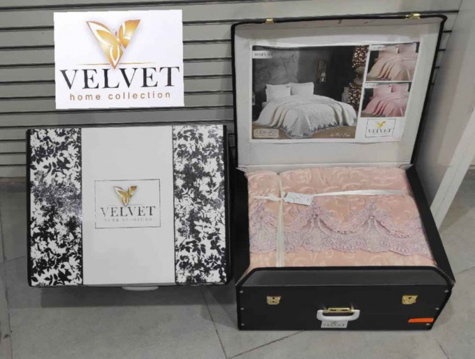 Kamyra® Luxe Velvet Couvre-lit 2 personnes - Couvre-lit/couvre-lit/ couverture de