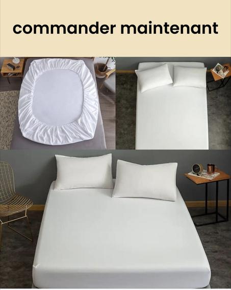 Drap housse et deux taies d'oreillers