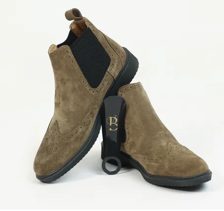 Chelsea Boots Daim en vert olive
