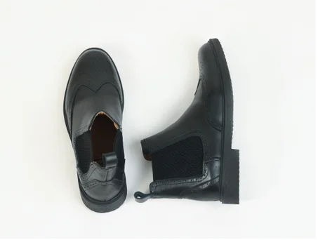Chelsea Boots Cuir en noir
