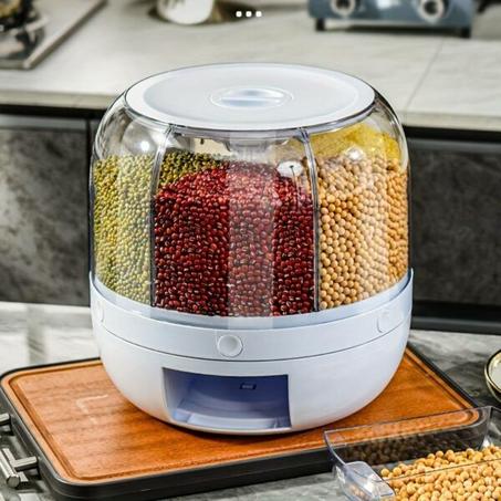 موزع الحبوب الدوار من 6 أقسام