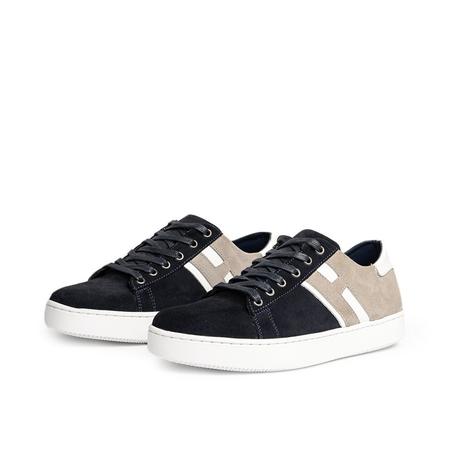 D’053 BASKET EN CUIR DAIM BLEU