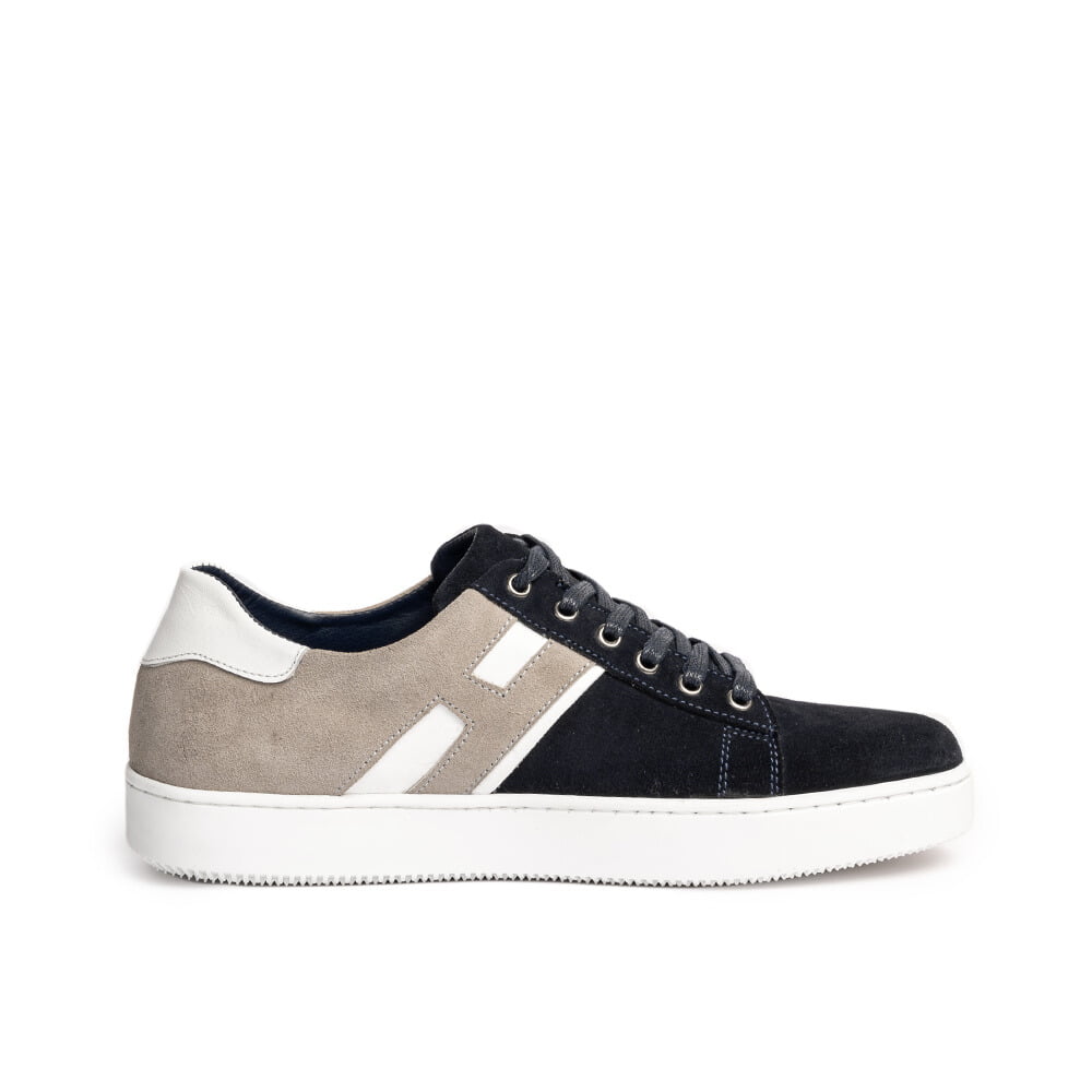 D’053 BASKET EN CUIR DAIM BLEU