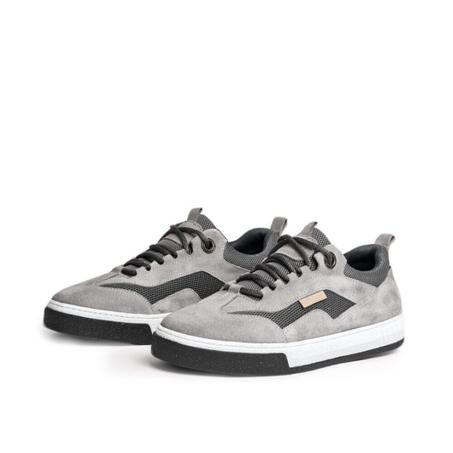 D’090 BASKET EN CUIR DAIM GRIS