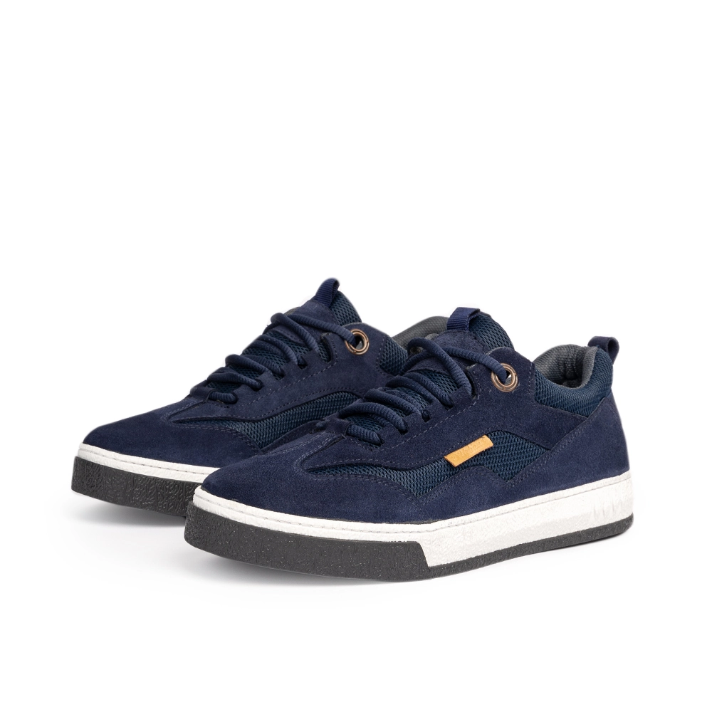 D’090 BASKET EN CUIR DAIM BLEU