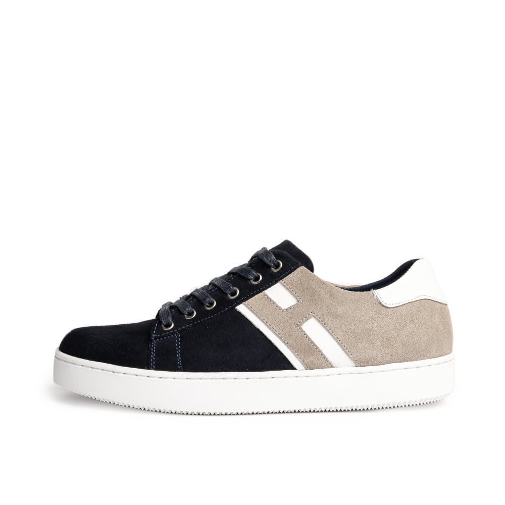 D’053 BASKET EN CUIR DAIM BLEU