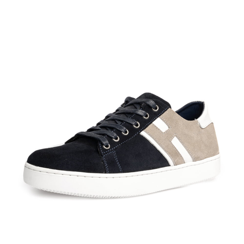 D’053 BASKET EN CUIR DAIM BLEU